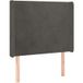 Tête de lit en velours gris foncé 103x16x118/128 cm