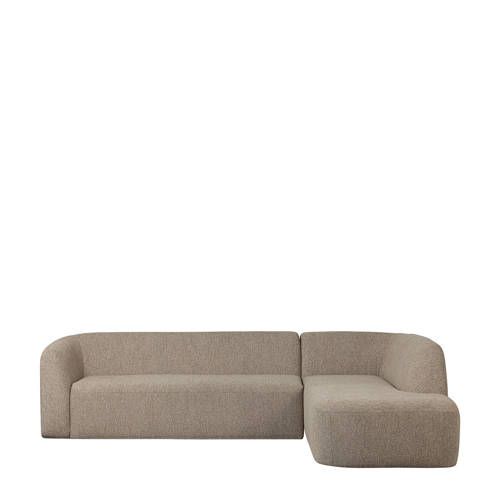 WOOOD BePureHome Sloping Corner Sofa Right - Polyester - Natural - 274x87x77cm