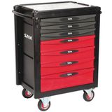 SAM Outillage Gereedschapswagen met 7 laden met aluminium top