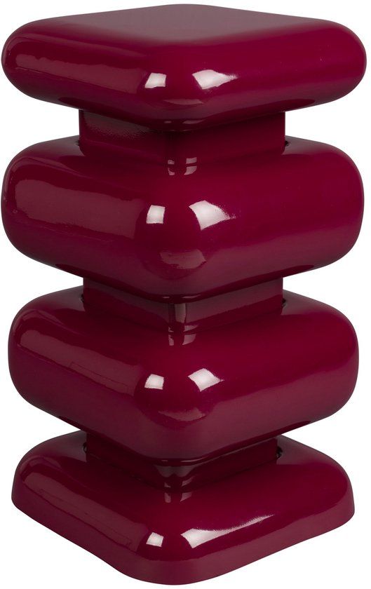 Dutchbone Stubby Bijzettafel Bordeauxrood - Rood