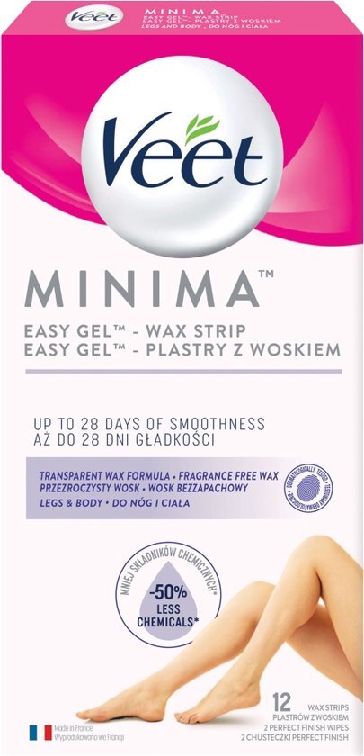 Veet Minima Easy Gel Wax Strips - 12 strips