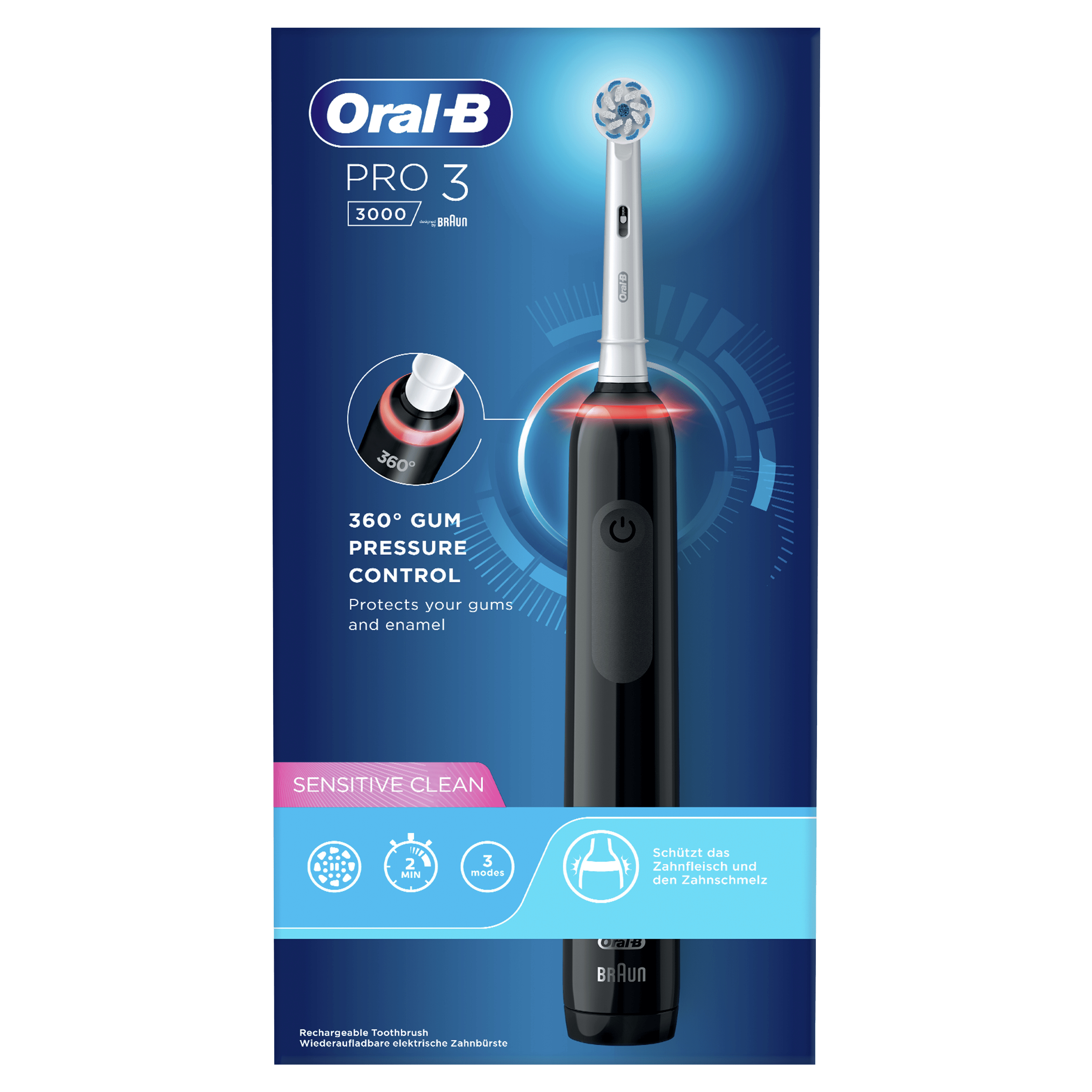 Oral-B Oral-B Pro 3 - 3000 - Zwarte Elektrische Tandenborstel Ontworpen Door Braun