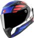 FC-Moto FF130SV Cavion Helm - Zwart Matt/rood/blauw - Maat M