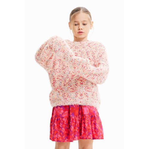 Desigual gemêleerde trui roze/multicolor