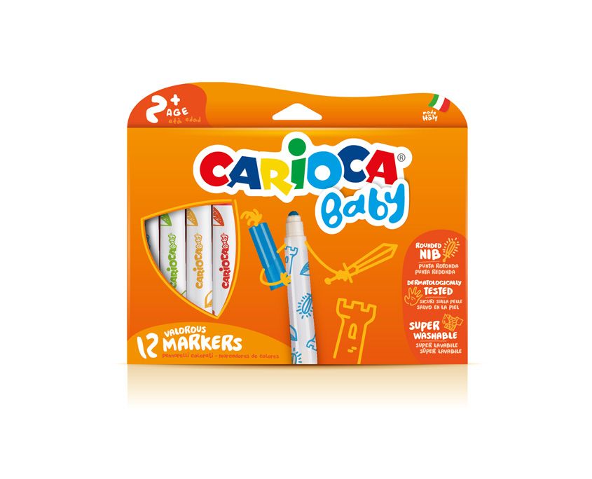 Carioca Marker 2+ Viltstiften - Extra vet - 12 stuks