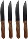 Merkloos / Sans marque Steakmessenset 4-delig matzwart 25cm