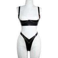 Elif Domanic Roya Set BDSM Kleding Leren Lingerie Maat L