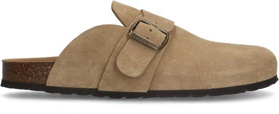 Manfield Heren Beige Suède Slip Ons Maat 42