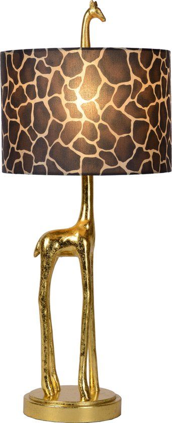 Lucide Extravaganza Miss Tall Tafellamp - Mat Goud - Ø25cm - E27 - Bruin