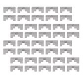 Alberts 823320 Stabilisator voor decoratieve elementen | Roestvrij staal | 50 x 20 x 17 mm | Set van 40