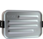 SIGG Boîte alimentaire en métal Plus Petite - Aluminium - Rectangulaire - Noir/Gris