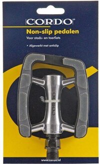 Pedaal cordo nonslip ZWART Aluminium 118x115x57mm - Stadsfiets