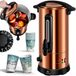 KESSER® Chaudière à vin chaud 10L en acier inoxydable Avec 10x gobelets Chaudière à vin chaud avec thermostat Chauffe-eau distributeur d'eau chaude Chaudière automatique avec indicateur de niveau Robinet de soutirage