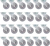vidaXL Zwenkwielen 24 stuks 50 mm Grijs