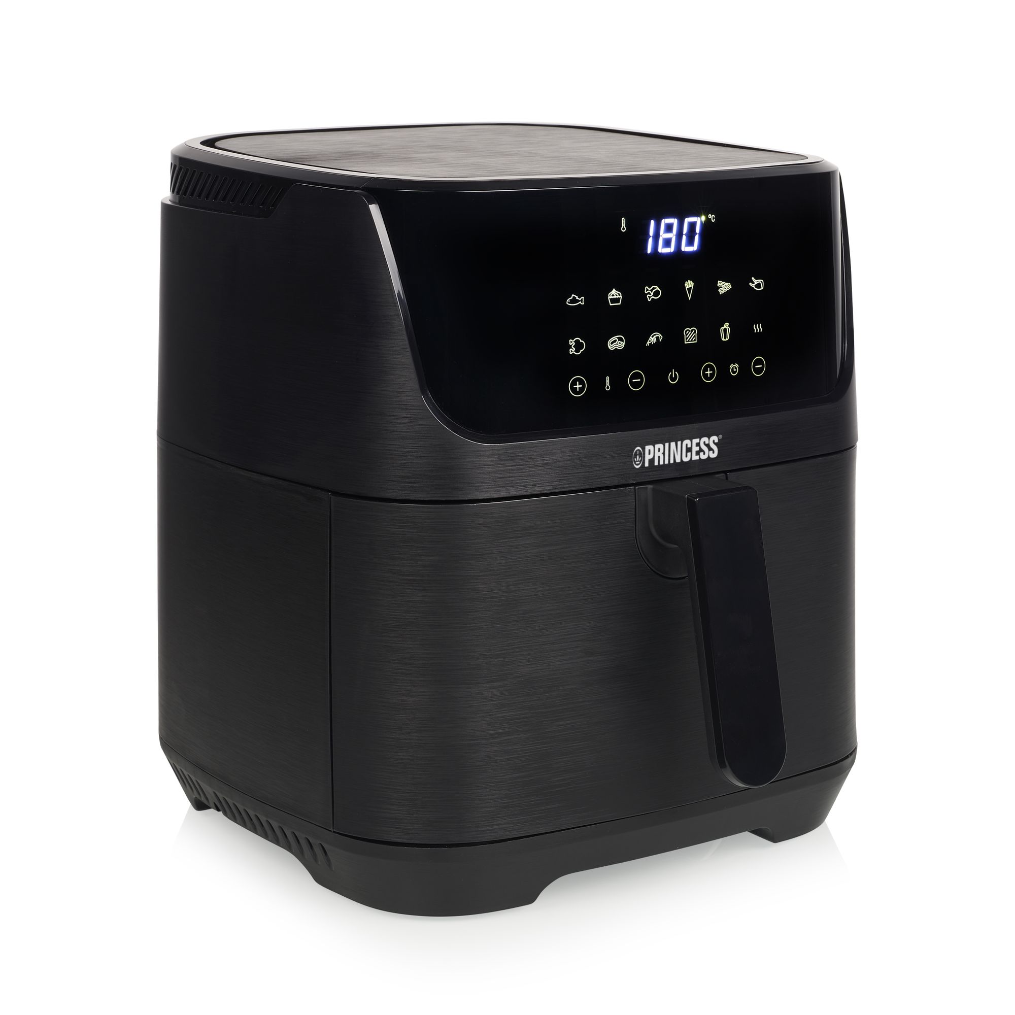 Princess 01.182061.01.001 Digital Aerofryer - Hot Air Fryer - 6.5L - 1.5kg Capacity - 12 Programs - Black