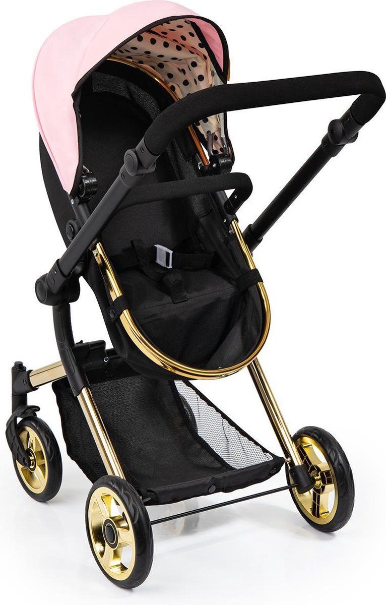 Bayer Design Combi Poppenwagen Neo Vario - Zwart Roze Goud