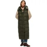 Superdry Donsjack zonder capuchon voor dames, lang en zonder mouwen Ripstop