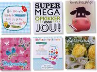 Luxury Card 6 Beterschap Wenskaarten - 11x12 cm - Gevouwen kaarten met enveloppen