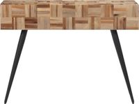 vidaXL Wandtafel 110x34x80 cm massief gerecycled teakhout