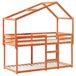 Maison Exclusive - Hemelbed, bruin gewassen, 80x200 cm, van grenenhout