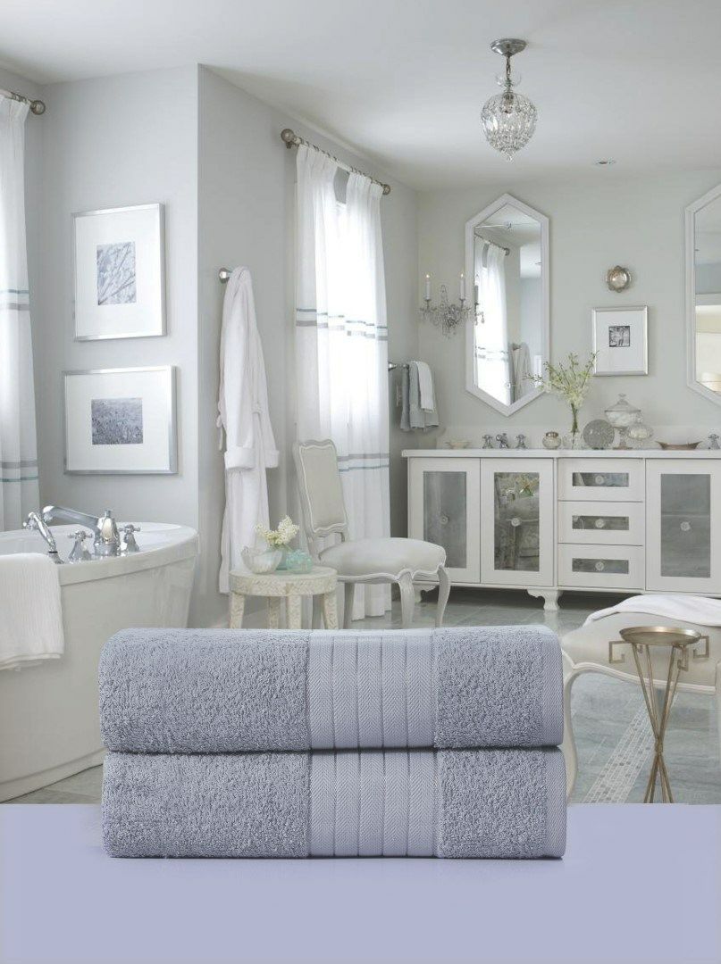 Muller Textiles Good Morning Handdoeken set van 2 - Zilver - Katoen
