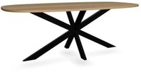 Lizzely Garden & Living Eettafel Deens ovaal 210cm lichtbruin Hero