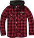 iron maiden Brandit Iron Maiden Check Shirt Hooded Eddie Heren Longsleeve - zwart/donkerrood - XXL