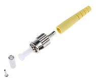 RS PRO LWL connector, ST, Single Mode, Simplex, UPC, ø 2 mm, 3 mm, 900 μm, zilver, geel