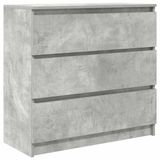 vidaXL Dressoir - 80x35x76 cm - Spaanplaat - Betongrijs