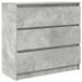 vidaXL Dressoir - 80x35x76 cm - Spaanplaat - Betongrijs