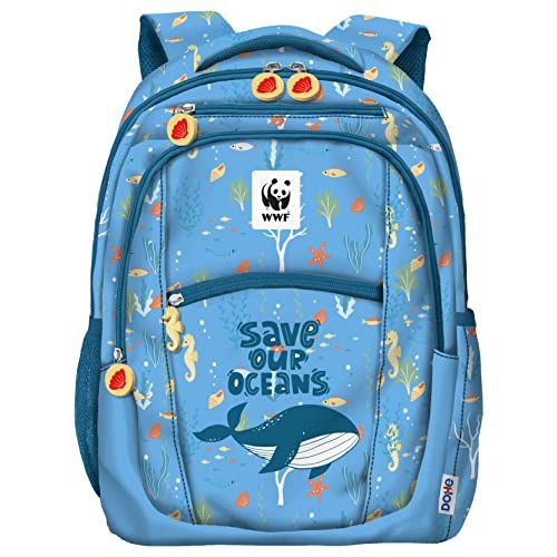 Dohe WWF Save Our Oceans Backpack - Large - 3 Compartments - 28 x 40 x 12 cm