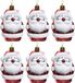 Bellatio Decorations Kaemingk B.V. Kersthangers Kerstman 6x figuurtjes 8 cm - kunststof - glitters - kerstboomhangers
