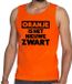 Bellatio Decorations Shoppartners Bv Oranje tekst tanktop / mouwloos shirt Oranje is het nieuwe zwart voor heren - Koningsdag kleding XXL