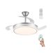 Miso Evo Led-ventilator, opvouwbaar, zilver, 72 W, met inschakelgeheugen, app, afstandsbediening CCT 3000-4000-6000 K, dimbaar, stil
