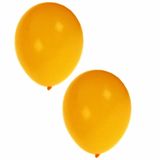 Bellatio Decorations Feest ballonnen - geel - 100x stuks - ca. 27 cm - verjaardag versiering