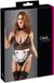 Cottelli Collection – Sexy Huishoudster Body Licht Transparant met Open Kruis – Maat M – Zwart