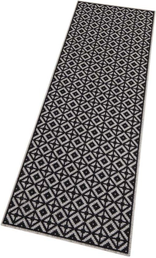Zala Living Keukenloper Bona 60x180 cm Zwart & Grijs