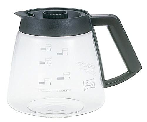 Melitta Glazen kan, vervangingskoffiepot voor filterkoffiezetapparaten, borosilicaatglas, 1,8 l