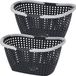 Excellent Houseware Kunststof wasmanden - 3x stuks - 15L - Zwart