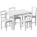 Vida Designs Yorkshire Eettafel en Stoelen Set Keuken Huismeubilair (Wit, 4-zits)