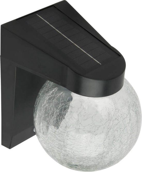 RexTech Solar Wandlamp Sun - Zwart - Met Afstandsbediening - Zonne-energie - Buiten