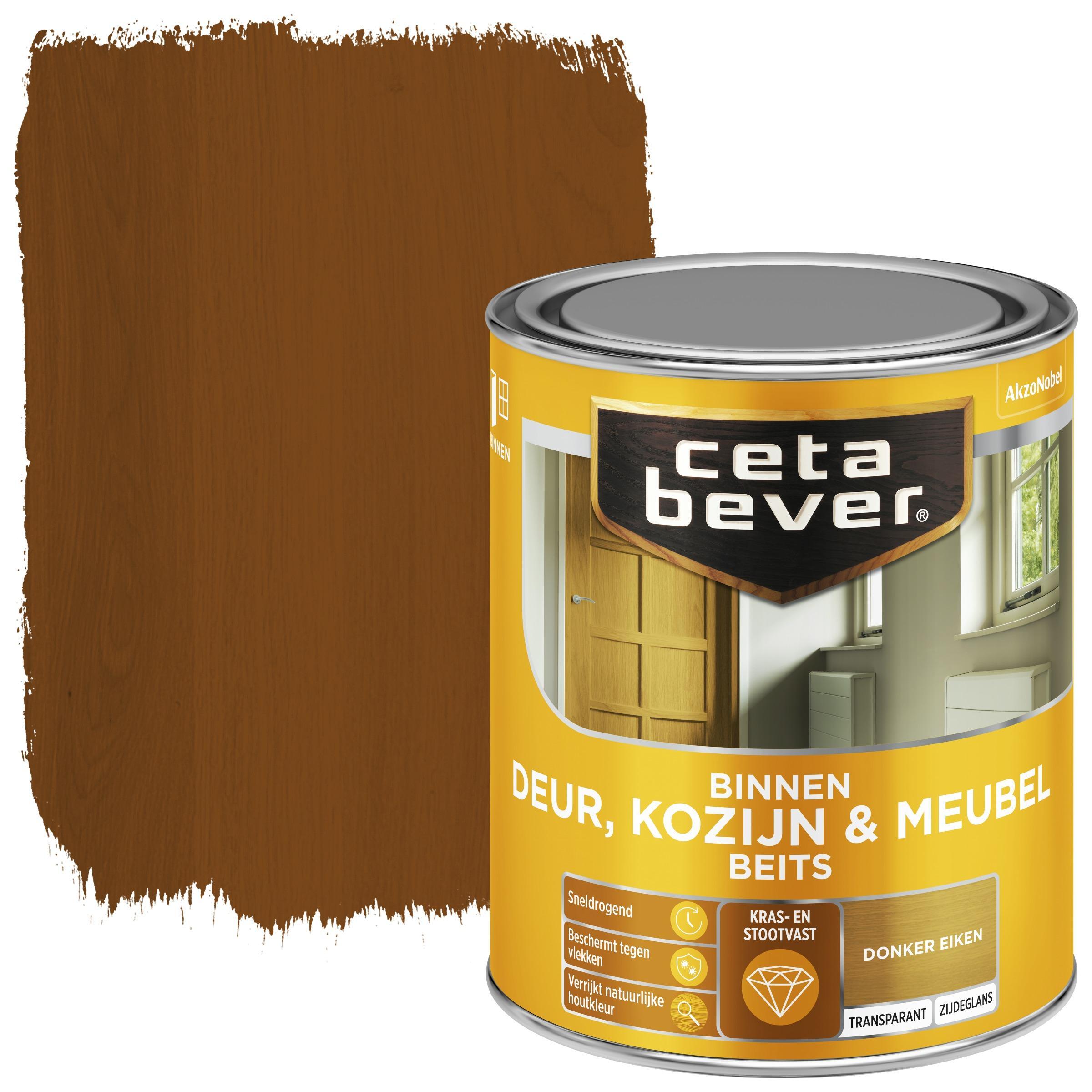 Cetabever deur kozijn & meubelbeits transparant donker eiken zijdeglans 750 ml