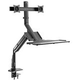 RICOO TS6411 monitorhouder voor pc-monitoren met 17-27 inch tot 6 kg met gasveer