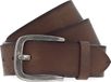 Vanzetti Leren Riem Denim Love 40mm Full Leather Belt W110 Dark Brown Bruine