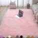 Merkloos Hoogpolig tapijt - Wasbaar - voor Woonkamer - Roze - 120x160 cm