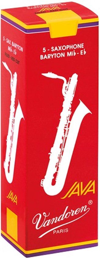 Vandoren Java Red Baritone Saxophone Reeds - 2.5 - 5 Pack