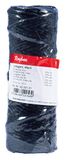 Rayher 4200101 jutegaren, 3-voudig, 3,5 mm ø, spoel 50 m, kleur zwart, jute koord, bindgaren, bindkoord, decoratief koord, jutekoord
