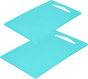 Plasticforte set van 2 snijplanken - blauw - 27 x 16 en 36 x 24 cm - Kunststof