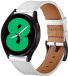 By Qubix Qubix - Leren Smartwatch Bandje - Wit - 22mm - Geschikt voor Garmin Venu 4 (45mm)