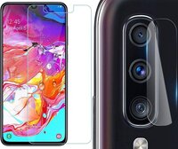 Screenprotector geschikt voor Samsung Galaxy A70 - Camera Screen Protector Glas